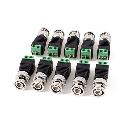 Amazon.com : uxcell Screw Terminal Coax Cat5 Cat6 to BNC Male Video Balun Connector Adapter 10 Pcs : Surveillance Camera Cables : Camera & Photo