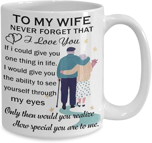 to my wife never forget that i love you mug
