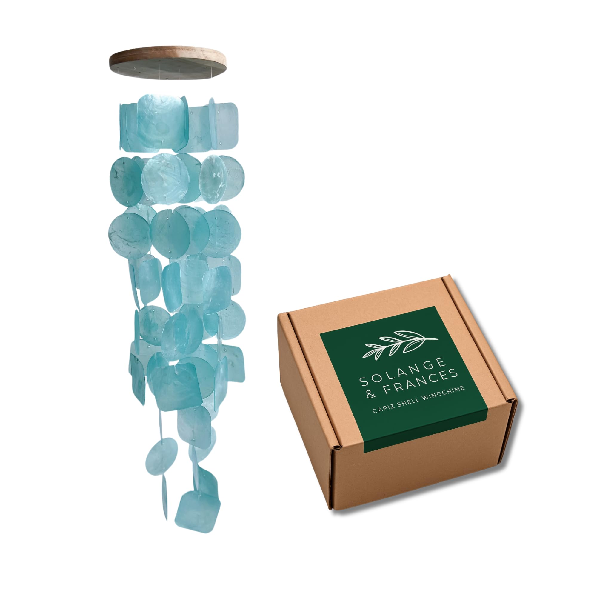 Photo 1 of Solange & Frances Wind Chimes for Outside, Sea Glass Windchimes for Outside, Gifts for Mom, Ideal Gifts for Women who Have Everything, Fall Decor for Home