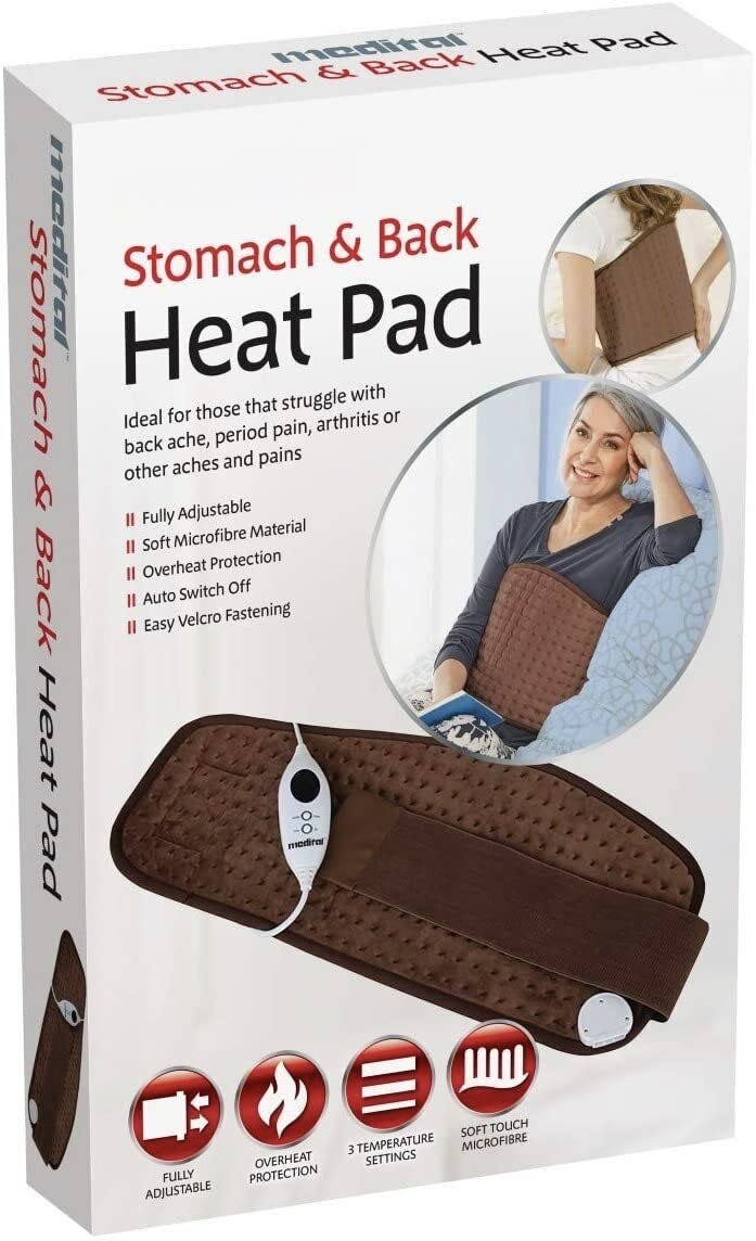 ADEPTNA New Luxury Electric Heat Pad - Fast Heat Function 3 Temperature Settings with Overheating Protection