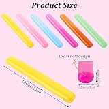 Firtink 6Pcs Plastic Travel Toothbrush Holder - Colorful Cases view 2
