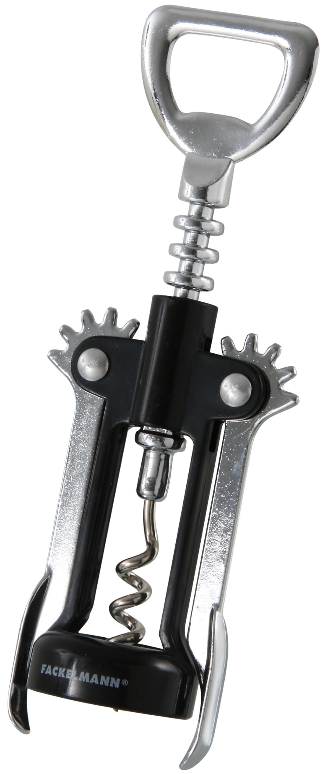 FMprofessional Lever Corkscrew, Stainless Steel, Black, Stainless Steel, Black, 23 x 12 x 4 cm