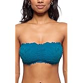 JENNY JEN Women's Amber Bandeau Bra with Adjustable Straps, Unpadded & Unlined Wireless Tube Top Bralette, Everyday Lingerie