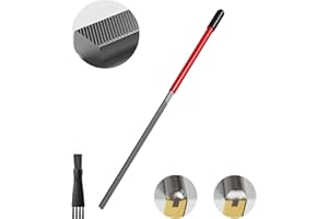 UNIK GRYTE Fret End File, Fix Sharp Fret End Dressing File, Double-Side Guitar Fret Files for Rounding, Shaping, and Deburring, Works on All Frets, with Clean Brush