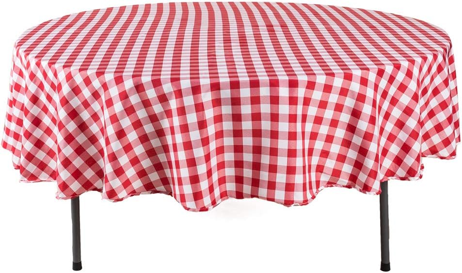 Best circle checkered table cloth plastic