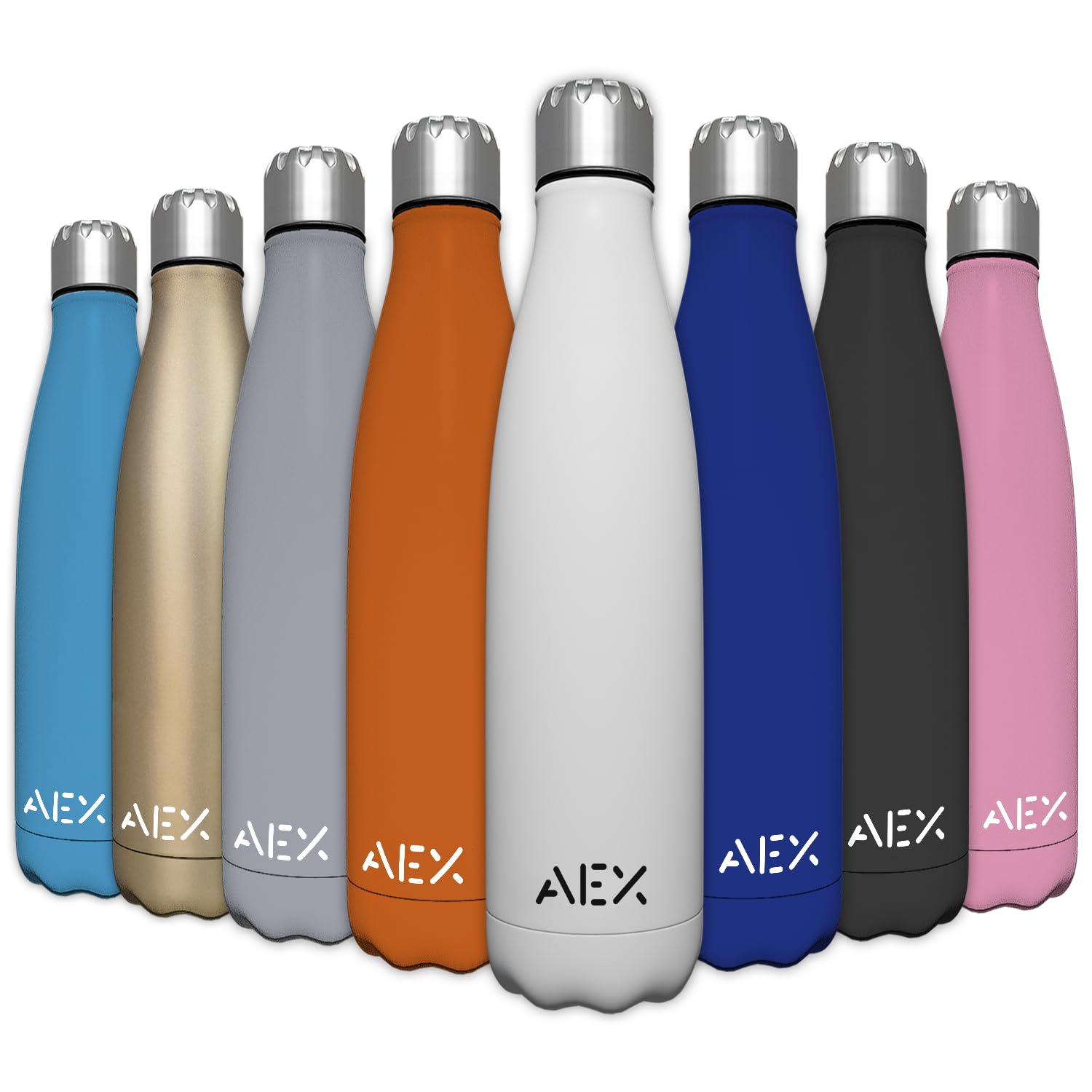 Stainless Steel Water Bottle | Double Walled Vacuum Flask Water Bottle | Hot Office Drink Water Bottle | Cold Sports Drink Bottle | Reusable Bottle | 1000ml White Matt Bottle