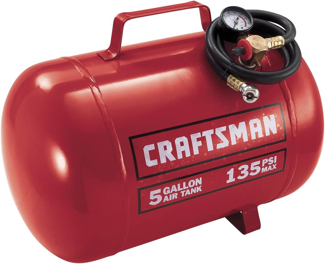Craftsman 915200 5 Gallon Horizontal Air Tank with 135 Pounds Per