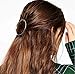 Joyci 1Pcs Creative Hoop Round Ponytail Holder Women's Geometric Metal Hair Pin (Rose Gold)