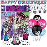 Monster High Premium Birthday Party Pack Decoration Kit Childrens Tableware