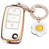 Lcyam Key Fob Cover Keychain 3 Button Fits for