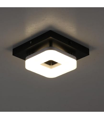 Leisure LED 10 Inch Brushed Nickel Flush Mount Ceiling Light - 3 Color Temps (3000K/4000K/6500K) For RV, Camper, Boat, 12V 15W