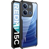 TPDRUY Funda para Xiaomi Poco C85/ Redmi 15C 4G Case Transparente Uso Rudo Acrílico PC, Borde Flexible TPU Cover, Protectora 