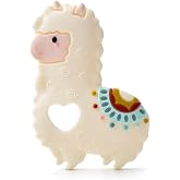 Loulou Lollipop Baby Silicone Teether, Sensory Play, Non-Toxic, Food Grade | Llama, silicone teething toys for babies, baby toys 4 months, oral sensory chew toys for kids, freezer teethers for babies