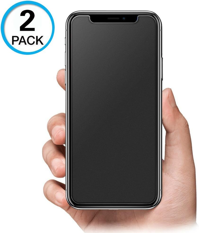 Aeetone [2 pack] iPhone X Screen Protector, Matte Anti-Glare & Anti-Fingerprint Tempered Glass Clear Film [3D Touch ][Case Friendly] Easy Install Bubble Free for iPhone X/iPhone 10