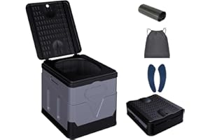 Portable Toilet for Camping Adult Foldable Toilet for Car Portable Toilet Outdoor Porta Potty for Boat Travel Hiking Long Tri