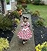DreamHigh Girls Toddlers Polka Dot Skirt Cap Sleeves Flowers Girl Vintage Bow Dress with Headband Red 3T