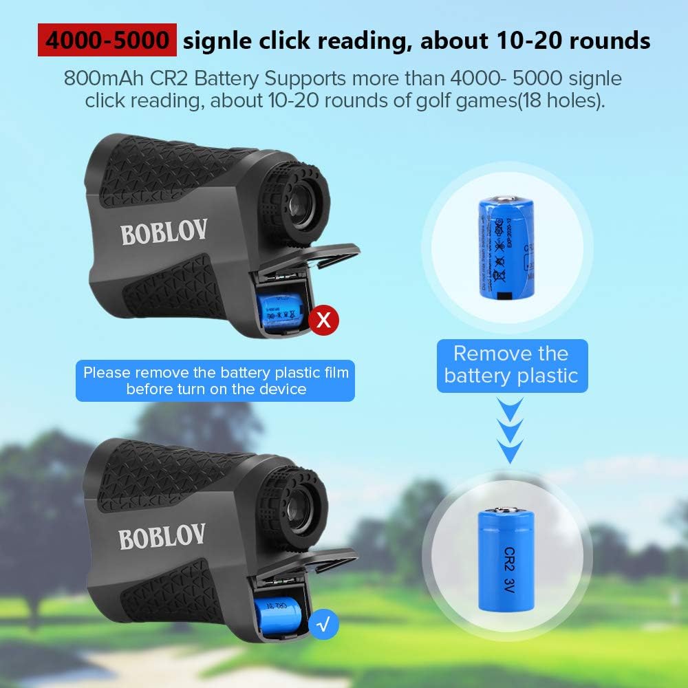 BOBLOV 650Yards Slope Golf Rangefinder Laser Golf Distance Scope with Vibration Fast Lock 6X Magnification Golf Distance Rangefinder with Case Slope/Non Slope/Speed/Continuous Mode : Sports & Outdoors