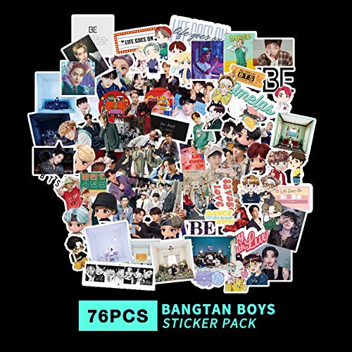 Kpop Bangtan Boys BE Stickers 76Pcs Bangtan Boys BE Album Sticker Pack Cute Bangtan Boys Merch Photo Stickers Bangtan Boys Kpop Stickers Set for Army Fans - Image 3