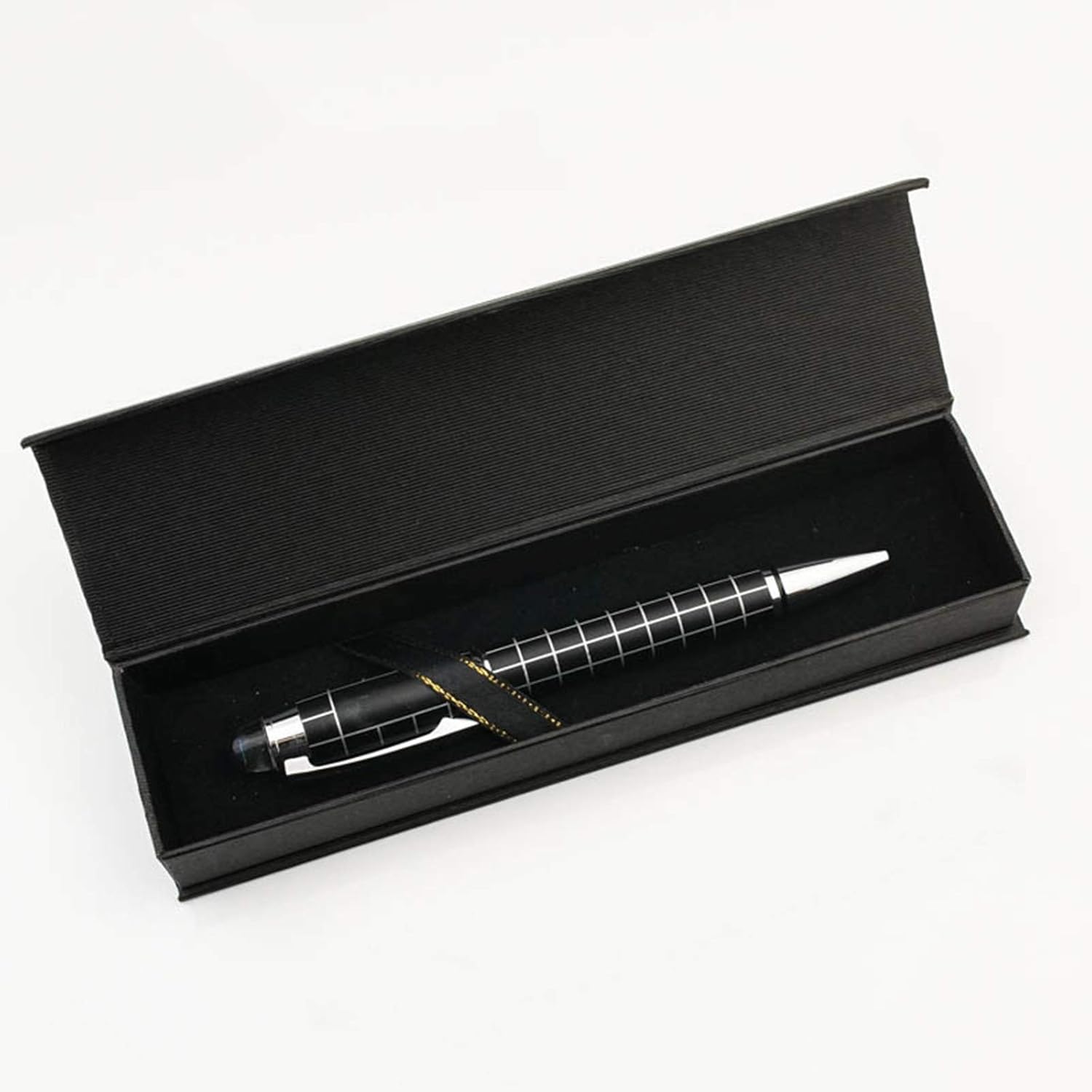 Zhi Jin 5Pcs Luxury Black Jewelry Ballpoint Pen Gift Box with Cushion Pencil Boxes Empty Bulk Case Collection Set for Business Birthday - Image 5