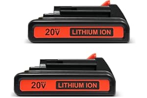 Powerextra 2 Pack 3.6Ah LBXR20 Battery for Black & Decker 20V Battery Max Lithium LB20 LBX20 LST220 LBXR2020-OPE LBXR20B-2 LB2X4020 Cordless Tool