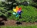 In the Breeze Pinwheel Spinner on Fiberglass Pole, Rainbow Poly Petal Pinwheel, 12-Inches, 2869