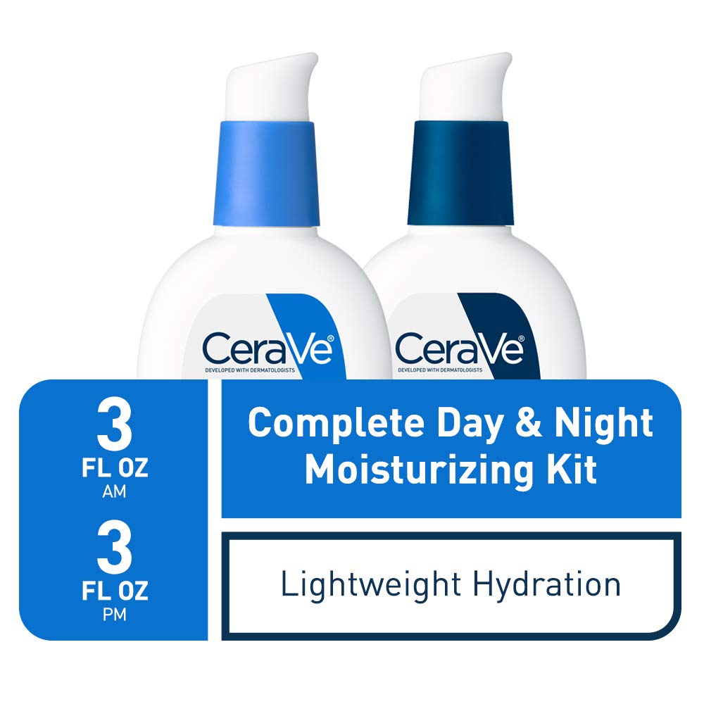 CeraVe Day & Night Face Lotion Skin Care Set Contains CeraVe AM Face