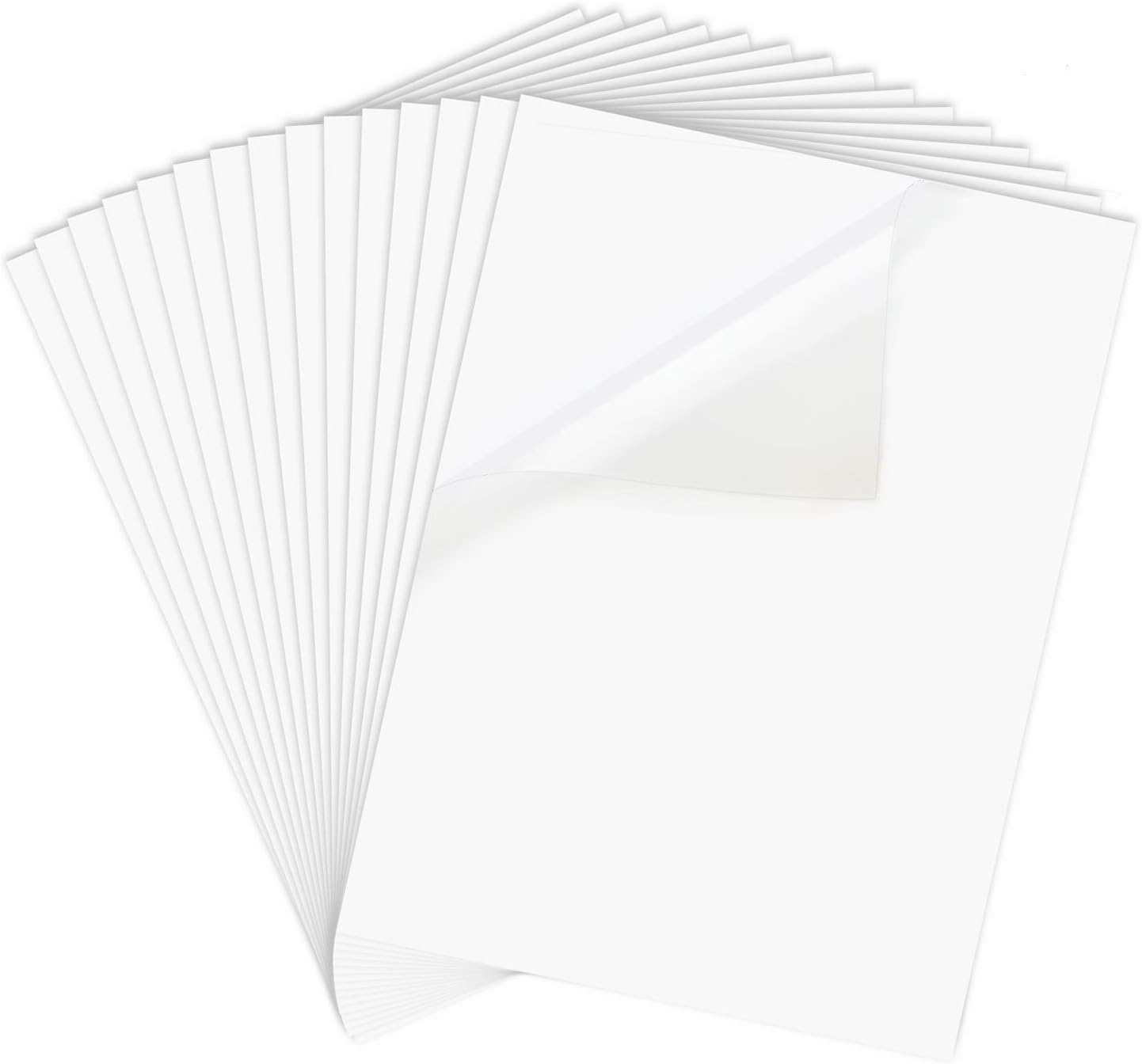 Printable Vinyl Sticker Paper for Inkjet Printer - 8.5 x 11 Inches 15 Sheets Translucent Premium Waterproof Sticker Paper - Dries Quickly and Holds Ink Beautifully : Office Products