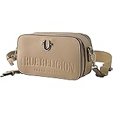 Concept One womens True Religion Camera Bag, Women's Mini Shoulder Handbag With Embossed Logo and Adjustable Shoulder Strap