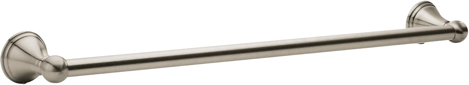 Moen DN8424BN Preston Collection 24-Inch Bathroom Single Towel Bar, Brushed Nickel - Bathroom Towel Racks - 