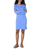 Amazon Essentials Women's Crewneck Long-Sleeve Fleece Above-The-Knee Dress