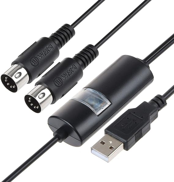 USB INOUT MIDI Cable, VSEER Pofessional Piano Keyboard to