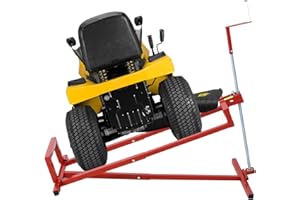 WTRAVEL Lawn Mower Lift Jack 800 Lbs Capacity Lifting Platform Telescopic Maintenance Jack for Garden Tractors and Riding Lawn Mowers with Manual Handle (Red)