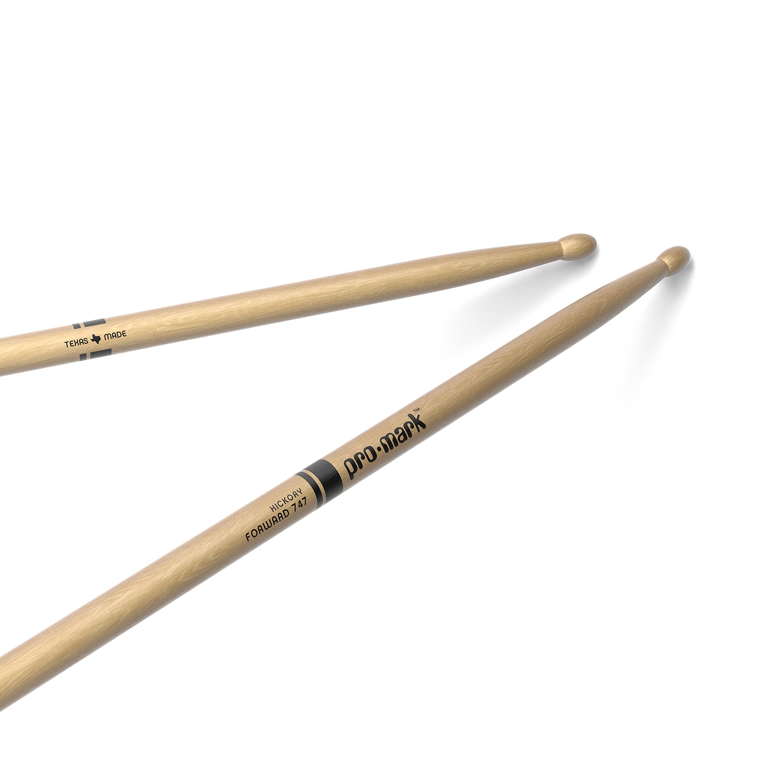 ProMark Drum Sticks - Classic Forward 747 - Oval Wood Tip Hickory - Warm Tone - Consistent Weight & Pitch - 1 Pair