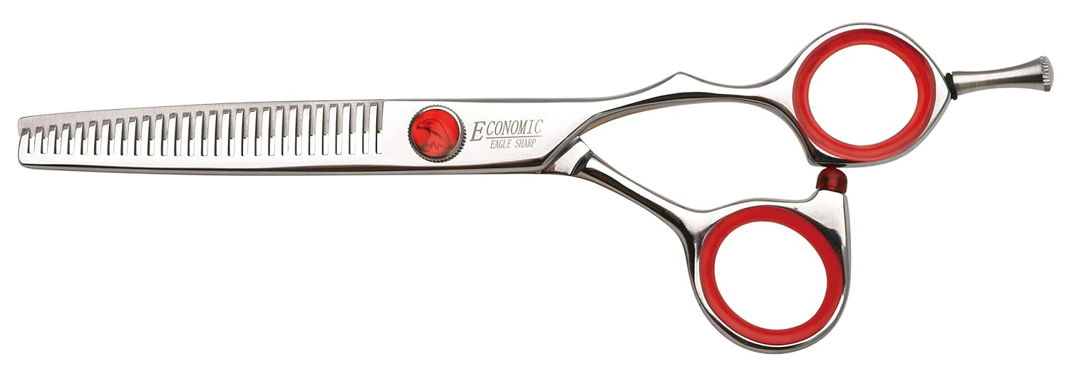 Professional Hair Scissors 5.75 inch Thinning Scissors 27 Teeth Blender Shear Single Blade Comfort Handle Stainless Steel Japanese Craft (5.75