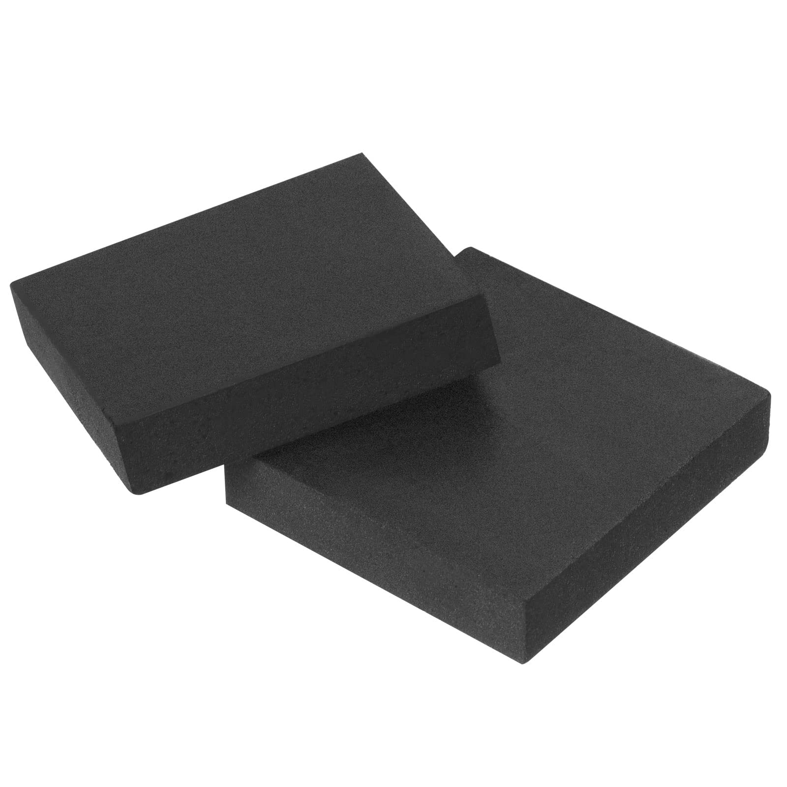 PATIKIL Plant Pot Feet 2x2x0.4 Inch, 8 Pack Invisible Riser Rubber Square for Outdoor Garden Patio Deck Flower Planters, Black