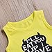 Baby Boys Girl's Summer Cotton Sleeveless T-Shirt Vest+ Short Pants Clothes Outfit Set (18-24 Months, Yellow)