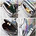Holographic Laser Leather Backpack for Girls Pink Silver Mini Backpack for Women