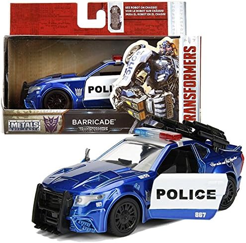 Jada Year 2017 Transformers The Last Knight Series 1:32 Scale Die Cast Metal Cars - BARRICADE (Police Cruiser) with Opening Doors