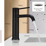 Peppermint Black Bathroom Basin Mixer Tap Swivel Spout Modern Sink Mono Lever view 5