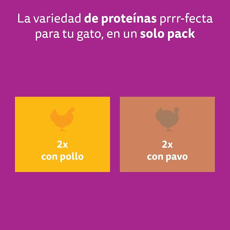 Comida Húmeda para Gatos Adultos Selección Aves en Gelatina (13x 4 bolsitas x85g)
