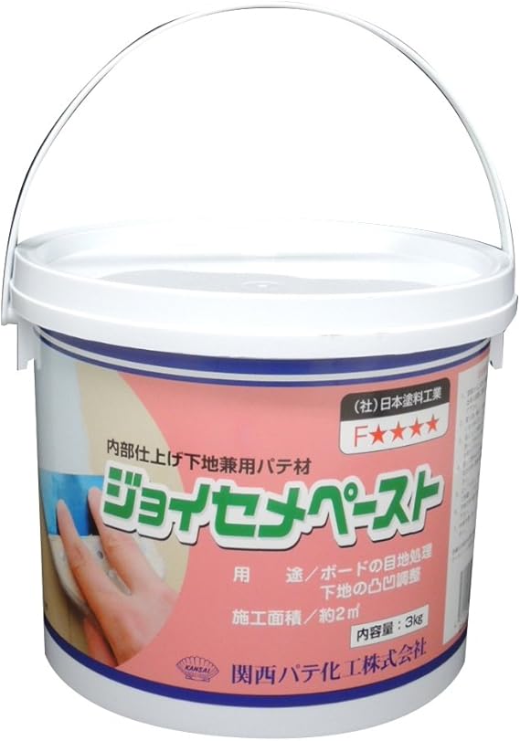 関西パテ化工 ジョイセメペースト 内部用パテ 仕上 下地兼用 3kg モルタル Amazon