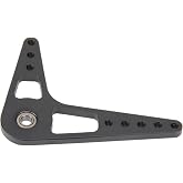Speedway Motors Aluminum Bell Crank with Bearing Center, Black Anodized, 3/16-10-32 Thread, 1/4 Inch Thick, for Midget and Sprint Car Throttle and Linkage Use