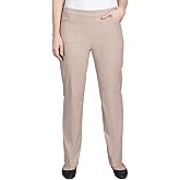 Alfred Dunner womens Petite Classic Allure Fit Proportioned With Elastic Comfort Waistband Casual Pants, Tan, 18 Petite US