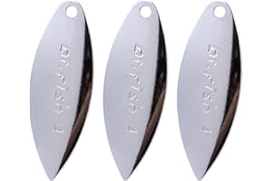 Dr.Fish 30 Pack Fishing Spinner Blades Colorado Willow Kit Gold Silver Spinner Lure Making Parts Accessories DIY Spinnerbait Inline Spinner Walleye Rigs