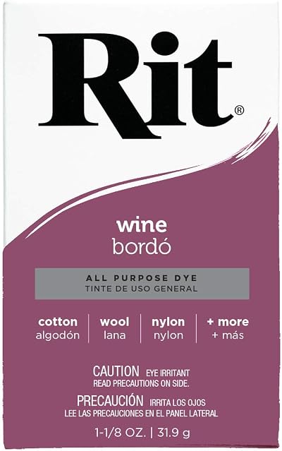Rit Dye Powder-Wine Multi 1 Pack Fabric Dye Non-Toxic Easy to Use