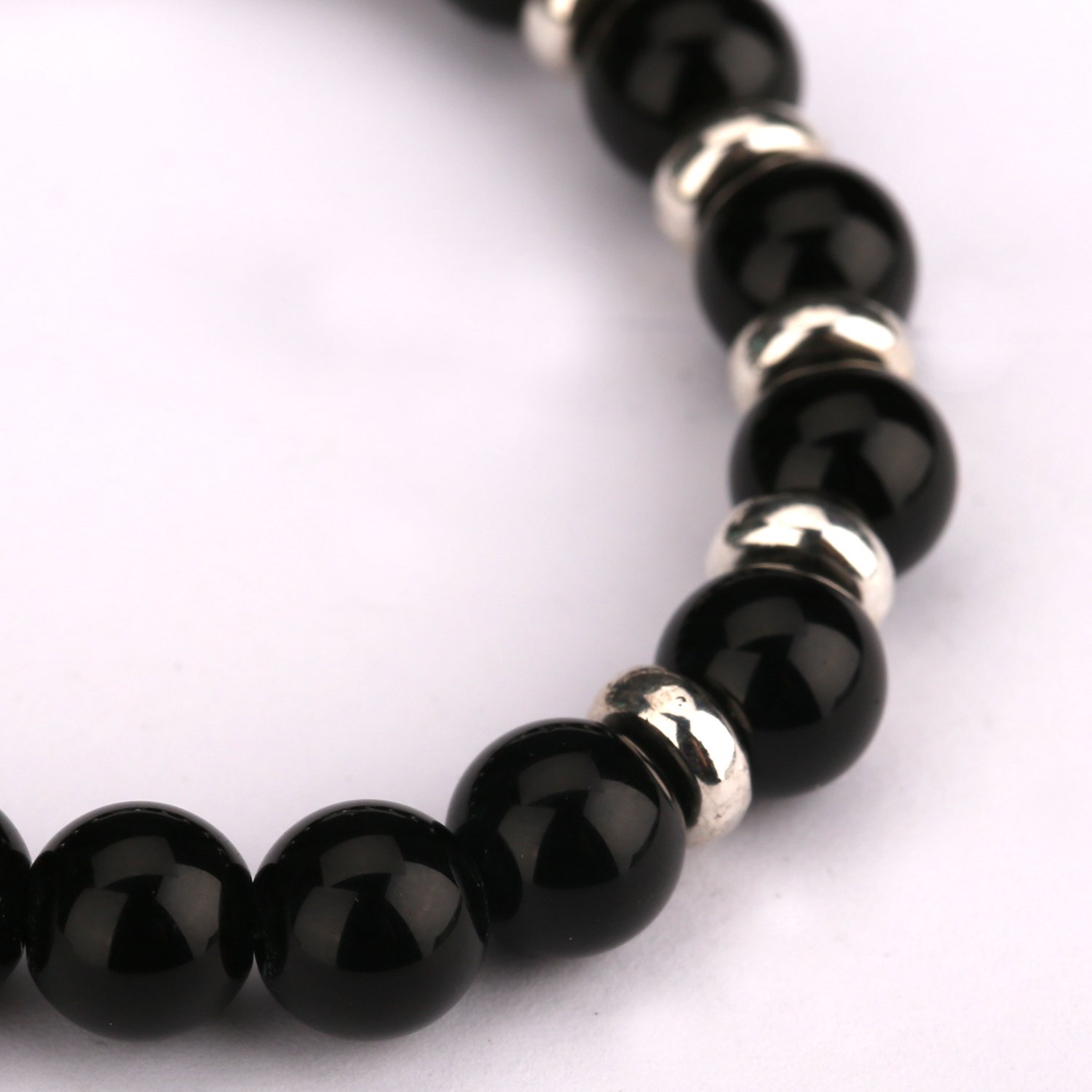 Bead Bracelets,UHIBROS Unisex Natural Tiger Eyes, Black Matte, Weathering Agate Beads Stretch Bracelets With Leopard Head Gold,Silver