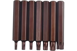 For Torx Star Bit 30mm/75mm Hex Shank Set, 1PC for T20 For T25 T40 T45 T50 T55 with Magnetic Feature (7pcs 75mm t20-t55)