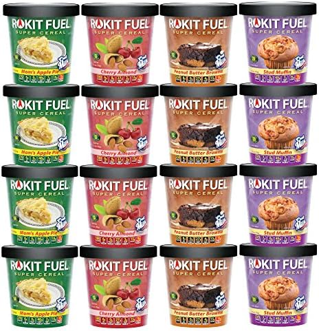 Rokit Fuel Microwave Breakfast Cereal Cups - Variety - 16 Pack - Vegan