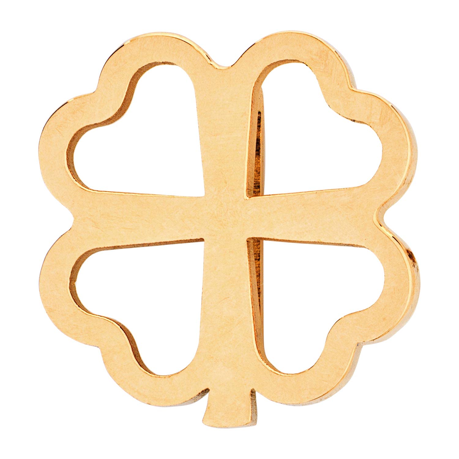 Kistanio - Clover leaf charm with zirconia for mesh bracelet | Shamrock charm | Charm bracelet charms, without stone,