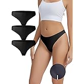 Leovqn Camel Toe Workout Thong for Women Seamless No Show Camel Toe Concealer Underwear Invisible Cameltoe Proof Gym Thongs